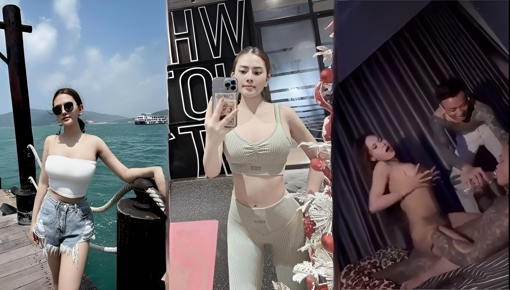 飛行室裡的辣妹 Nhu Quynh 和她的密友...